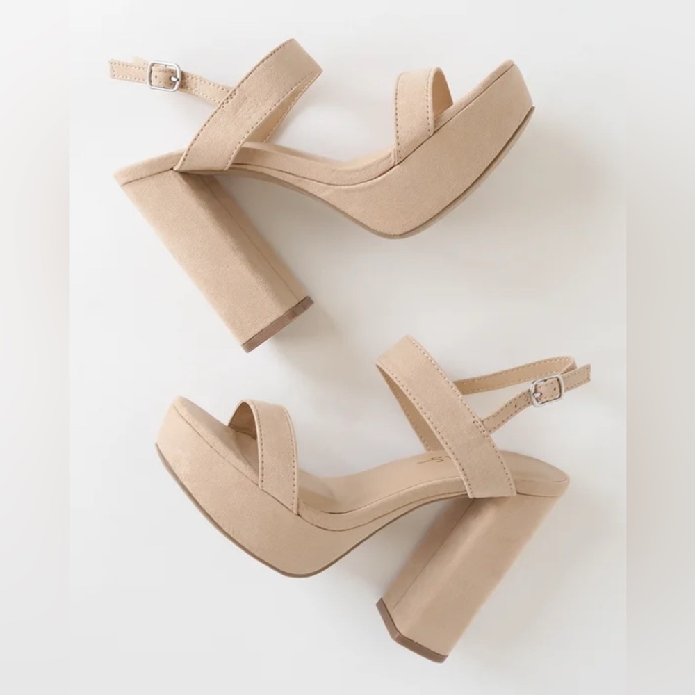 Lulu’s Suede Platform Heels